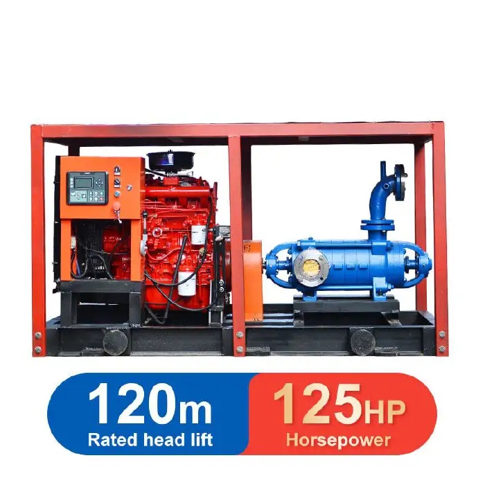 WATER PUMP WITH ENGINE AND FRAME-D155-30X4