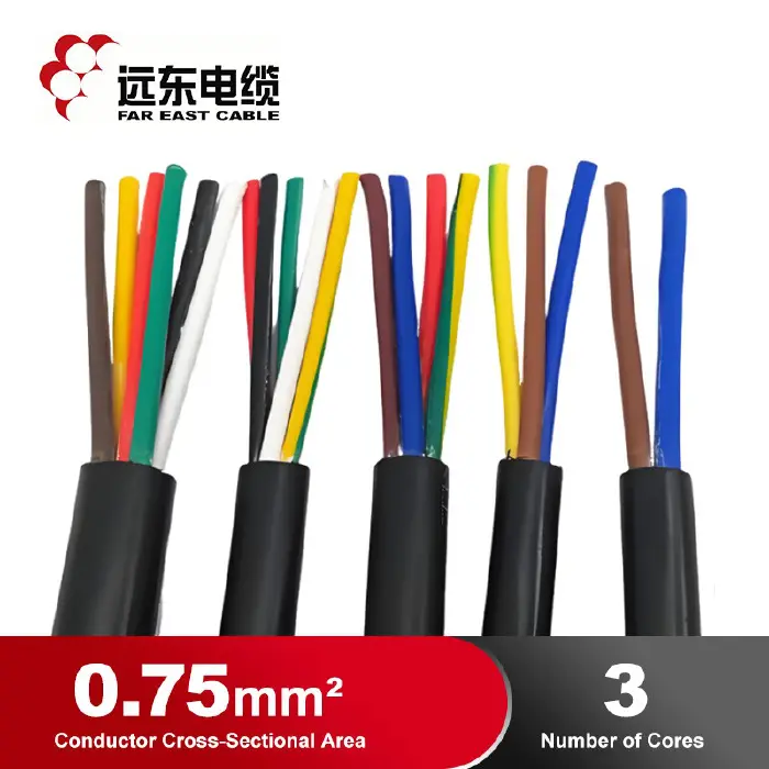 [2448] RUBBRER CABLE-60227 IEC 53 (RVV) 300/500V 3X0.75