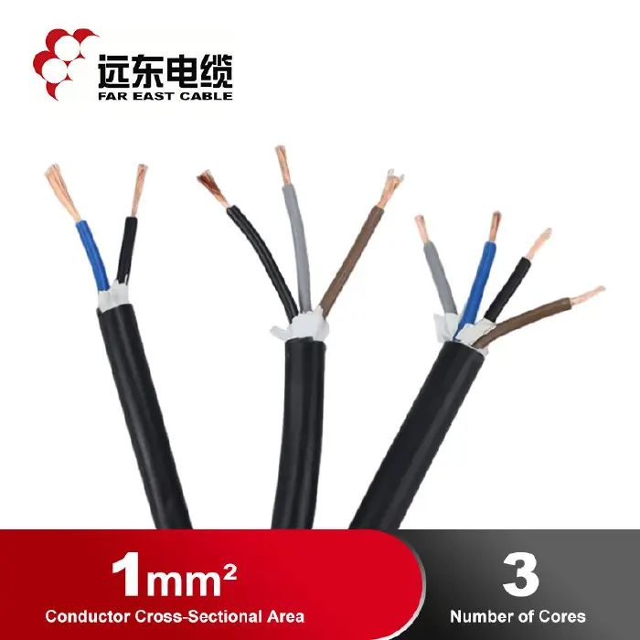 [2449] RUBBRER CABLE-60227 IEC 53 RVV-300/500V-3*1